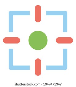 
A snipper target or focusing point
