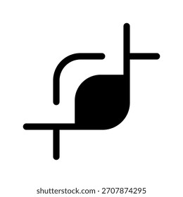 Entwurfsgrafik für das Vektorsymbol für das Ausschneiden