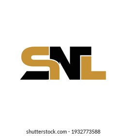 SNL letter monogram logo design vector