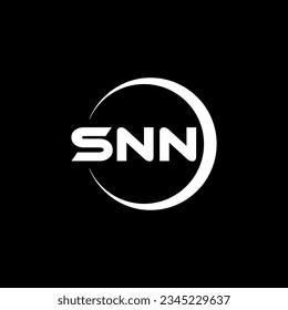 Diseño del logotipo de letras SNN en el ilustrador. Logo vector, diseños de caligrafía para logotipo, afiche, invitación, etc.