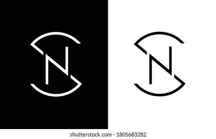 SN,NS ,S ,N  Abstract Letters Logo Monogram