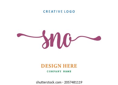 SNO lettering logo is simple, easy to understand and authoritative
