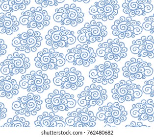 snoawflakes winter decoration  seamless pattern vector drawn