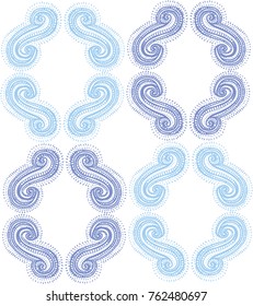 snoawflakes winter decoration vector drawn