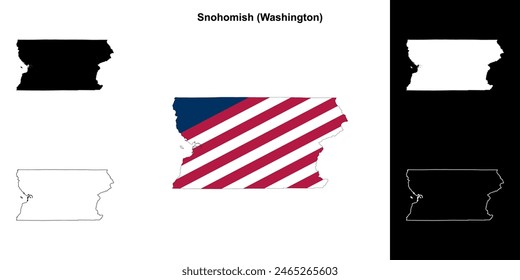 Condado de Snohomish (Washington) conjunto de mapas esquemáticos