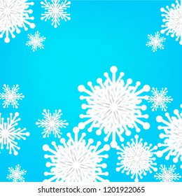 Snohwflakes background.Merry Christmas.Snohwflakes vector.
