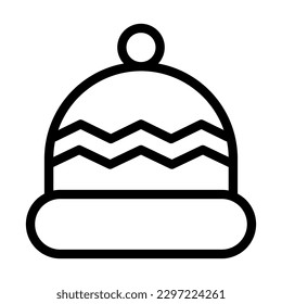Diseño de iconos de línea de Snood Hat Vector