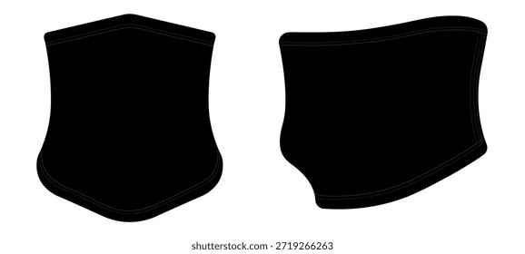 Snood Mask Mockup Template Vector