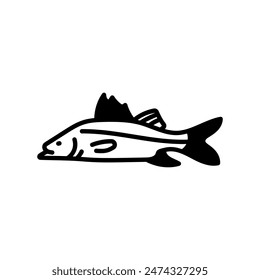 Snook Glyph Icon, Vector illustration