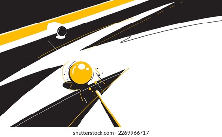 Snooker abstract background design. Vector illustration of sports concept