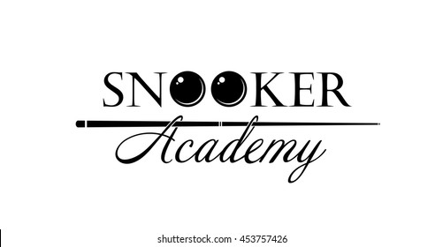 Snooker. Academy. Billiards. Logo. Vector Illustration.