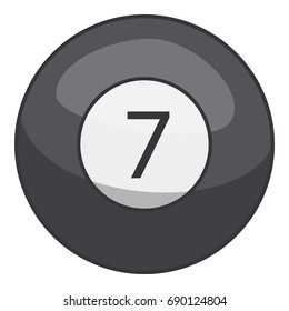 Snooker ball icon. Cartoon illustration of snooker ball vector icon for web design