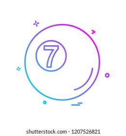 Snooker Ball icon design vector