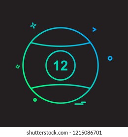 Snooker Ball icon design vector