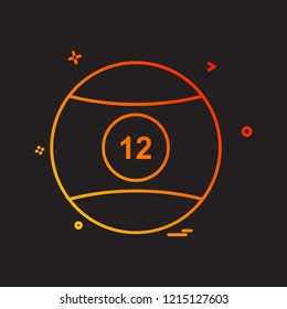 Snooker Ball icon design vector