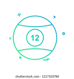 Snooker Ball icon design vector