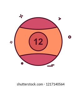 Snooker Ball icon design vector