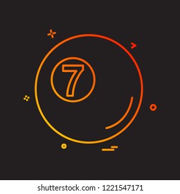 Snooker Ball icon design vector