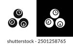 Snooker ball icon Symbol mark in filled style