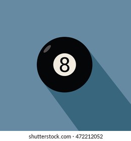 a snooker ball icon vector illustration isolated in a blue background
