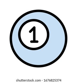 snooker  ball vector flat color icon 
