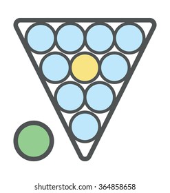 Snooker Balls Flat Vector Illustration