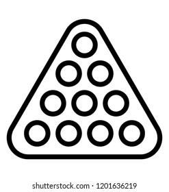 Snooker balls in triangle frame
