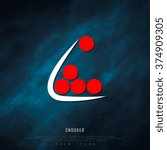Snooker Black Freehand Sketch Sparse Graphic Design Vector Illustration EPS10 