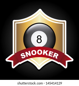 snooker design over black background vector illustration