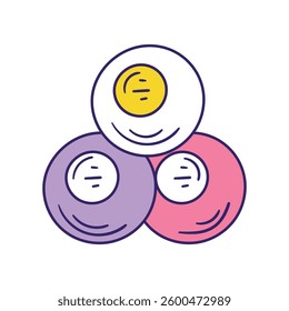 Snooker doodle icon with white background vector stock illustration