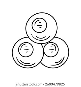 Snooker doodle icon with white background vector stock illustration