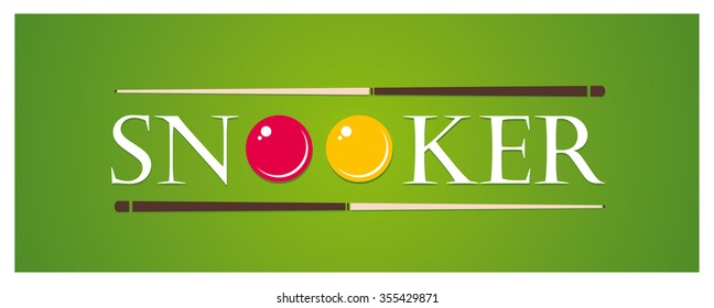 Snooker emblem. Billiards. Vector illustration.