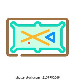 snooker game color icon vector. snooker game sign. isolated symbol illustration