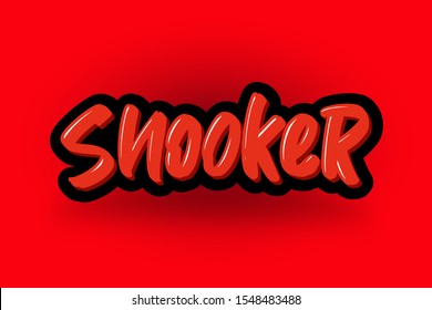 Snooker hand drawn modern brush lettering. Vector illustration logo text for business, print and advertising.