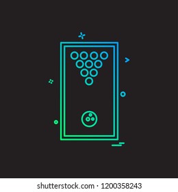 Snooker icon design vector