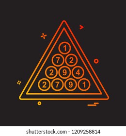 Snooker icon design vector