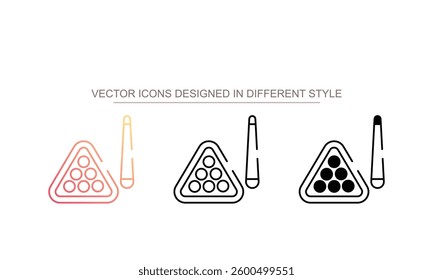 Snooker icon design with white background stock illustration