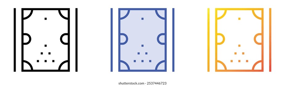 snooker icon. Linear, Blue Fill and Gradient Style Design Isolated On White Background