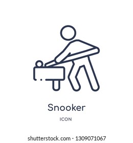 snooker icon from sport outline collection. Thin line snooker icon isolated on white background.