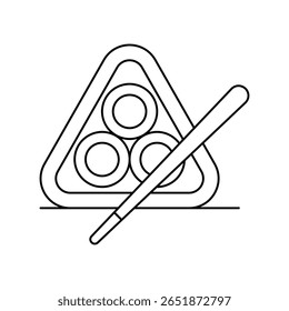 snooker icon with white background vector stock illustration