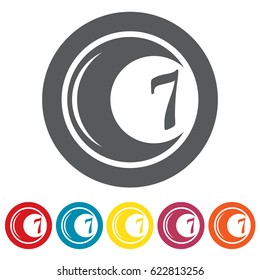 Snooker icons set.Vector illustration
