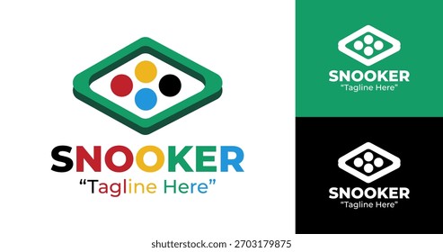 Snooker Logo Klassisches und elegantes Design für Sport