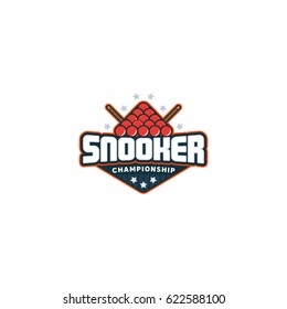 Snooker Logo. Sport Badge Vector Illustration