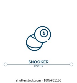 icono del vector de contorno de snooker. ilustración de elemento simple. icono del contorno de snooker del concepto de deporte. se puede usar para web y móvil
