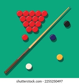 snooker pool billiard balls isolated vector illustration