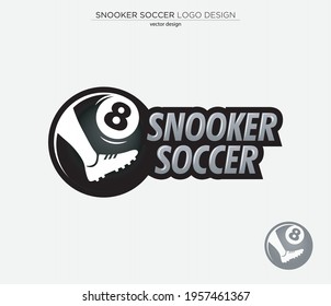 Snooker soccer, Foot-Pool, Pool Ball, Snook Ball, Football Pool, Vector logo design.