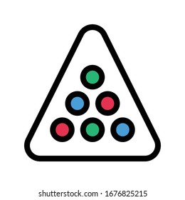 snooker vector flat color icon 