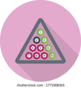 snooker vector flat color icon