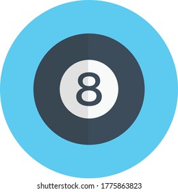 snooker vector flat color icon