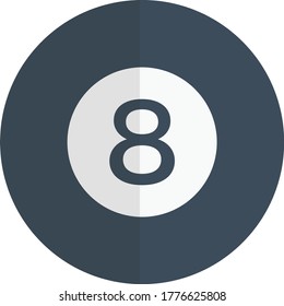 snooker vector flat color icon